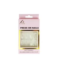 Clear French Tip Press On Nails 24pc