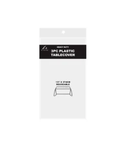 Clear Plastic Tablecover 3pk