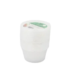 Clear PP Plastic Round Food Container 10pc 350ml