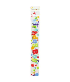 Color Birthday Boy Foil Banner 11 x 260 cm