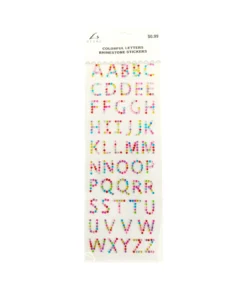 Colorful Letters Rhinestone Stickers