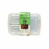 3-Comp Square Take Away Containers 10pk 900ml