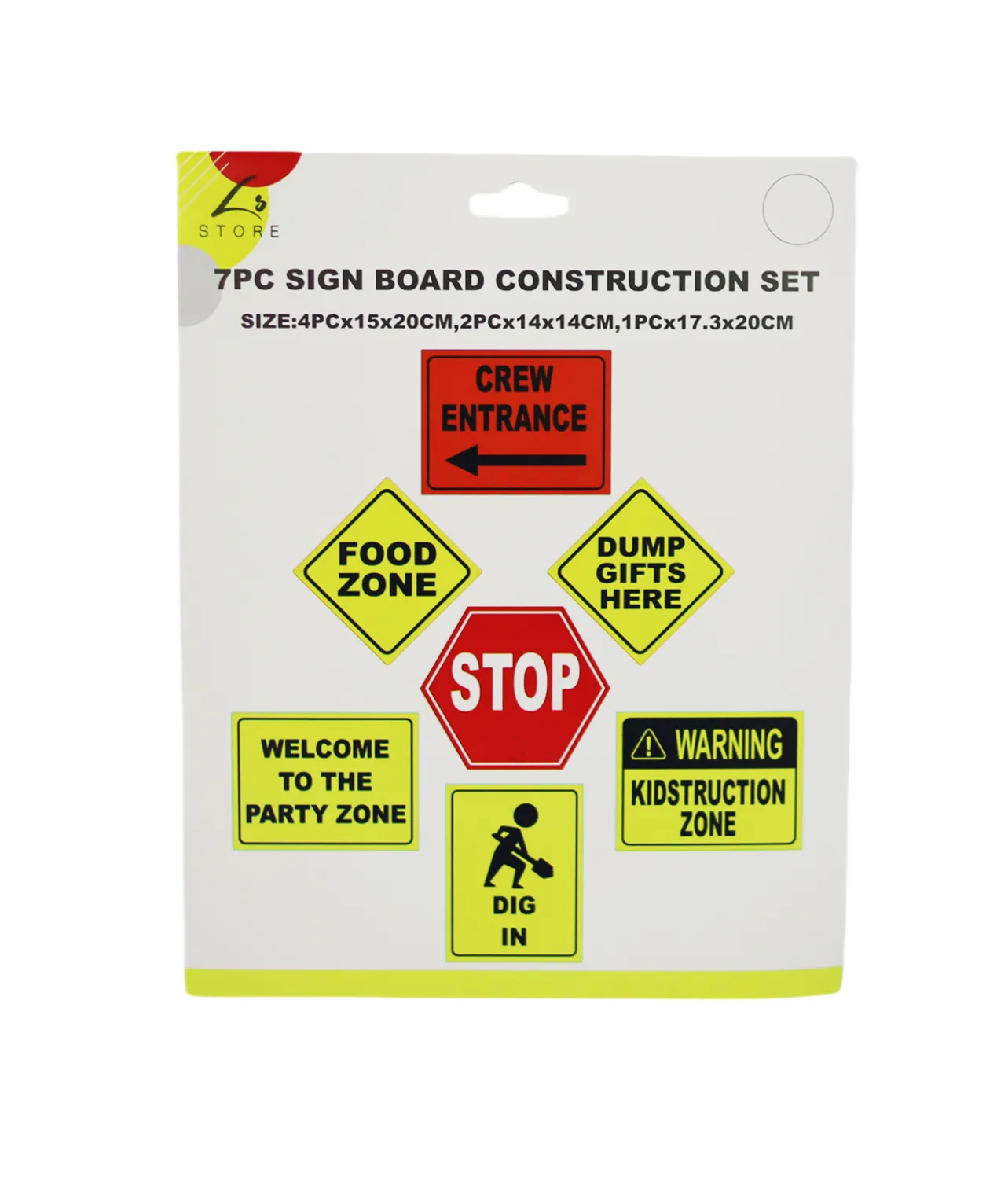 Construction Sign Board Set 7pc