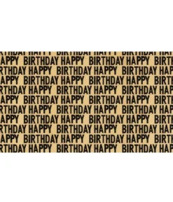 Craft Wrapping Paper With Birthday Print Assorted 70cmx5m