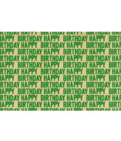 Craft Wrapping Paper With Birthday Print Assorted 70cmx5m