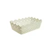 Cream Plastic Storage Bin 29.8×19.8×9.6cm