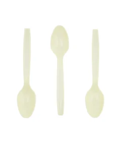 Cream PP Reusable Spoons 50pc 15cm