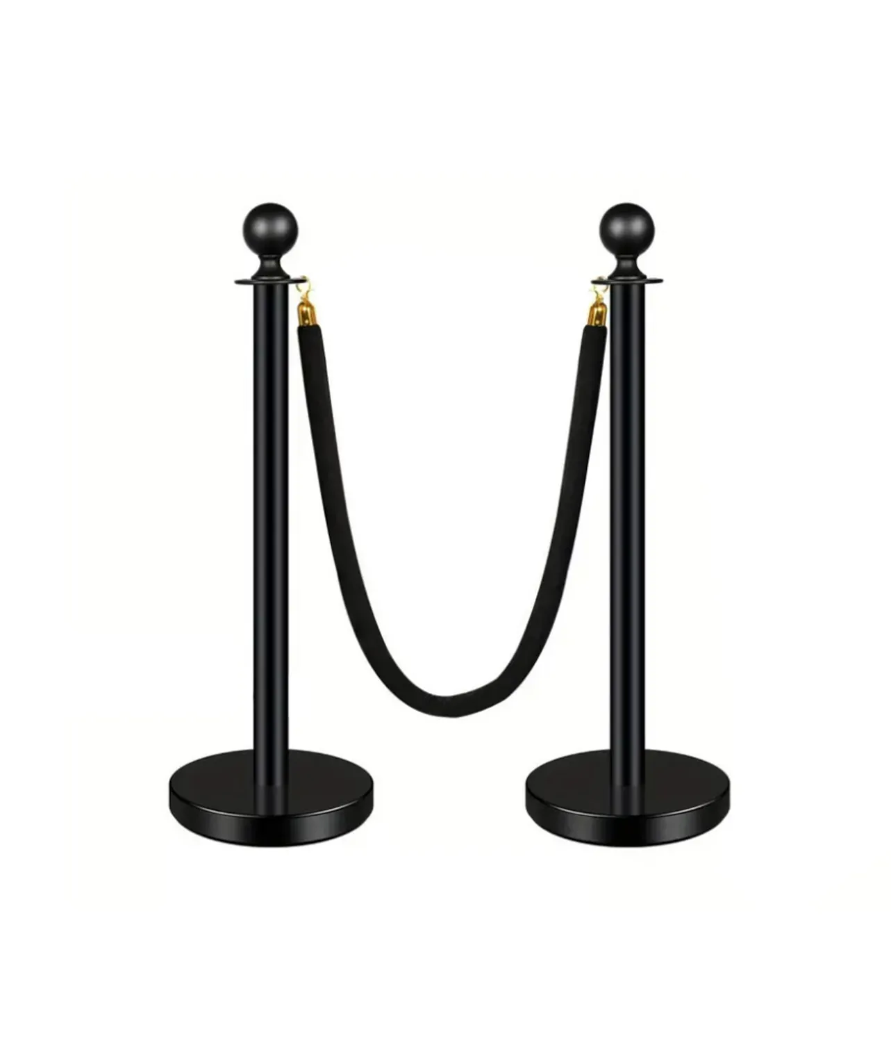 Crowd Control Stanchions with A Velvet Rope