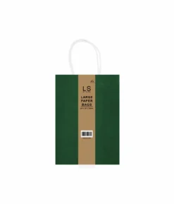 Dark Green Large Paper Bag 2pc