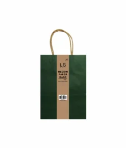 Dark Green Medium Paper Bag 3pc