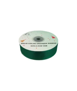 Dark Green Solid Colour Organza Ribbon 2.5cm