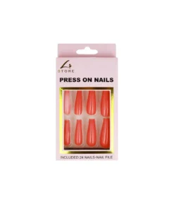 Dark Salmon Press On Nails 24pc