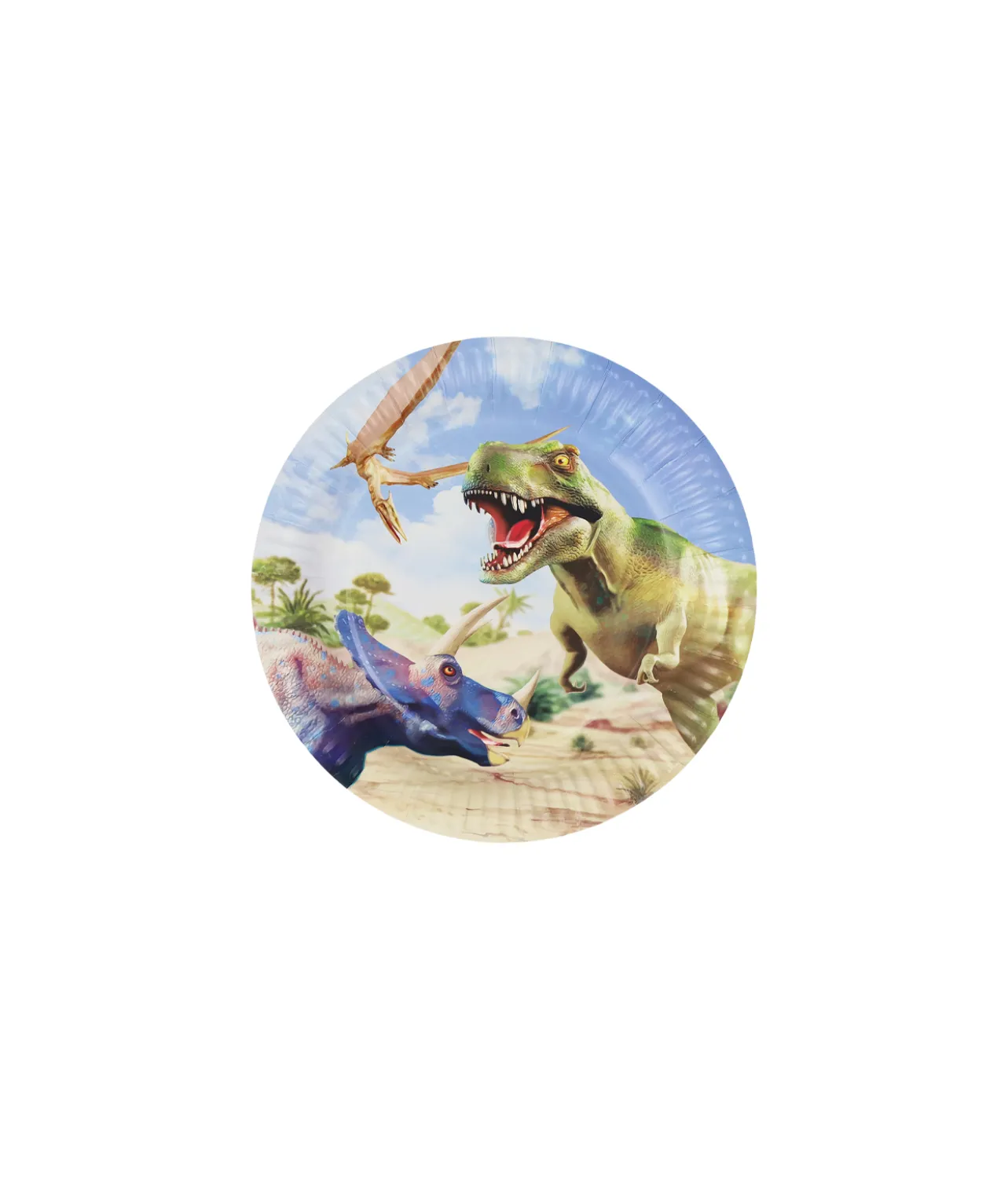 Dinosaur Paper Plates 7in x 12pc