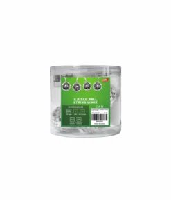 Disco Ball Cool White String Lights 8 LED