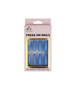Dodger Blue Press On Nails 24pc