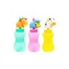 Drink Bottle with Animal Straw Assorted 400ml