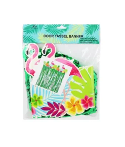 Flamingo Green Tassel Door Banner 200cm