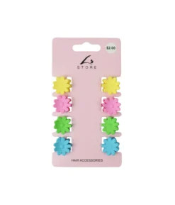 Flower Claw Clip Set 8pk