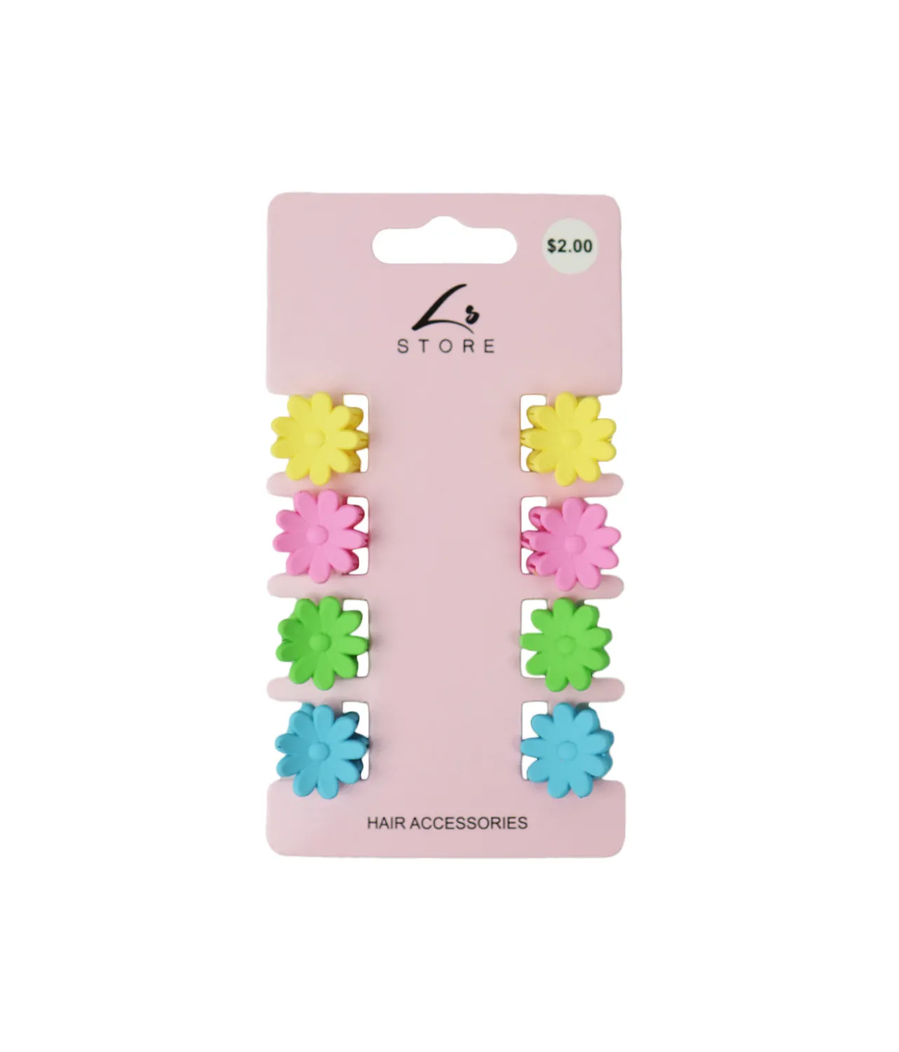 Flower Claw Clip Set 8pk