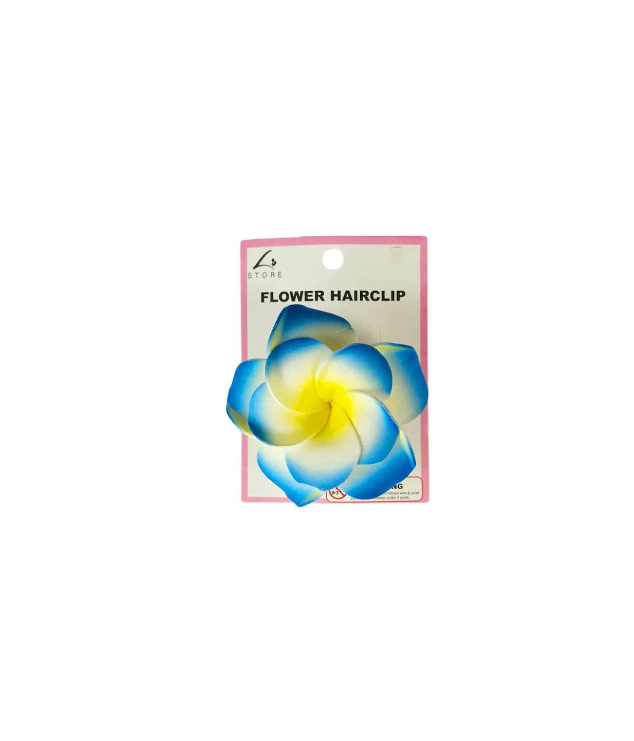 Frangipani Flower Hairclip 7cm assorted
