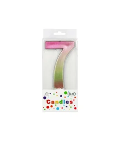 Giant Iridescent Number Candle 7