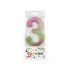 Giant Iridescent Number Candle 3