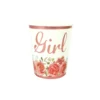 Girl Hot Stamping Paper Cups 9oz 20pc