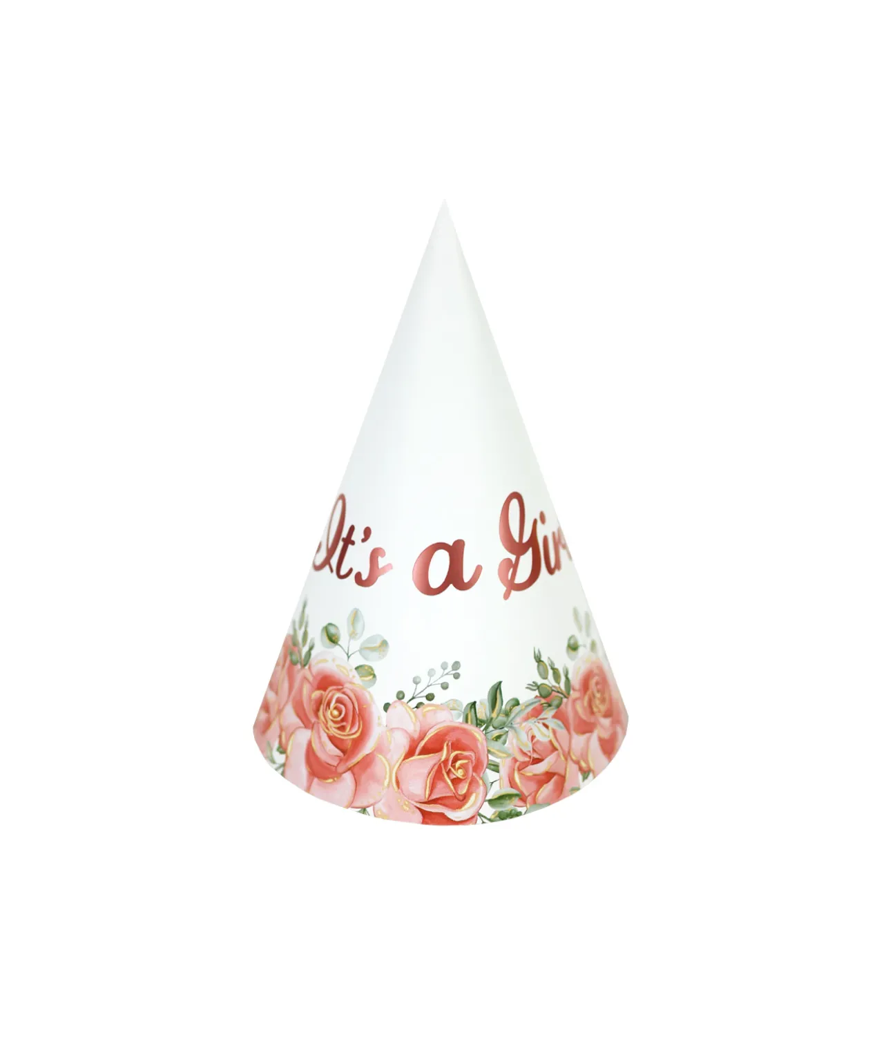 Girl Hot Stamping Paper Hats 10pc