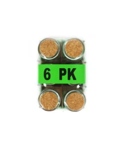 Glass Bottle with Cork Lid 100ml 6pk