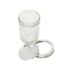 Glass Mason Jar With Metal Split Lid + Chalkboard 16oz