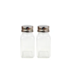 Glass Storage Jars With Metal Lid 2pk