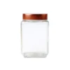 Glass Storage Jar With Copper Lid 9x9x14.6cm