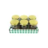 Glass Storage Jar with Gold Lid 60ml 6pk