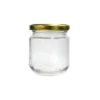 Glass Storage Jar With Gold Lid 6.8×6.8x8cm
