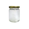 Glass Storage Jar With Gold Lid 6.9×6.9×9.5cm