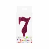 Glitter Magenta Number Candle 7