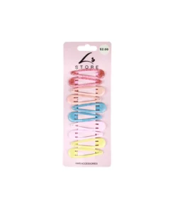 Glitter Pastel Snap Clip Set 10pk