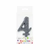 Glitter Silver Number Candle 4