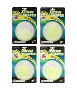 Glow In The Dark Shapes Assorted 14pcs