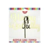 Gold Acrylic Happy Birthday Topper