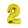 Gold Air Fill Number 2 Balloon