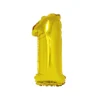Gold Air Fill Number 1 Balloon