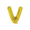Gold Alphabet Foil Balloon Letter V