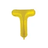 Gold Alphabet Foil Balloon Letter T