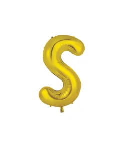 Gold Alphabet Foil Balloon Letter S