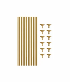 Gold Balloon Stick & Cup Set 12pk