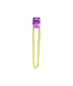 Gold Bead Necklaces 78cm 6pk