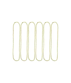 Gold Bead Necklaces 78cm 6pk