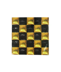 Gold & Black Double-Sided Square Foil Balloon 25pc