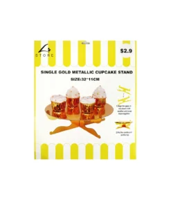 Gold Cupcake Single Tier Stand